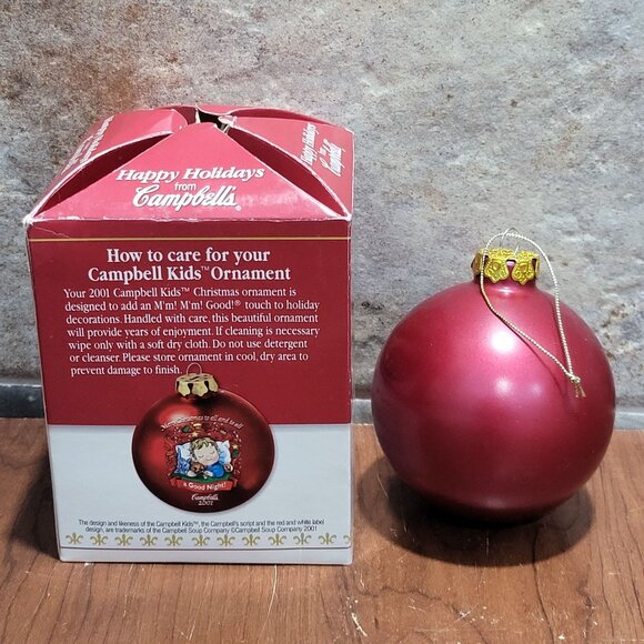 Campbells Soup Kids Red Ball Ornament Collectors Edition 2001 - Picture 3 of 8